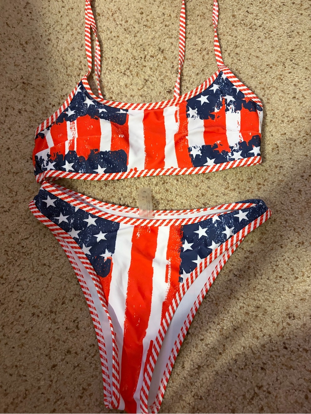 Patriotic Stars & Stripes Bikini Set - Red, White & Blue fourth of july